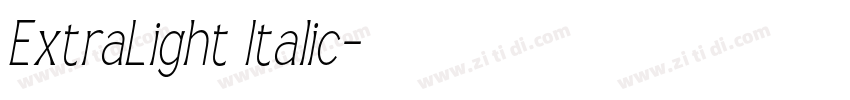ExtraLight Italic字体转换